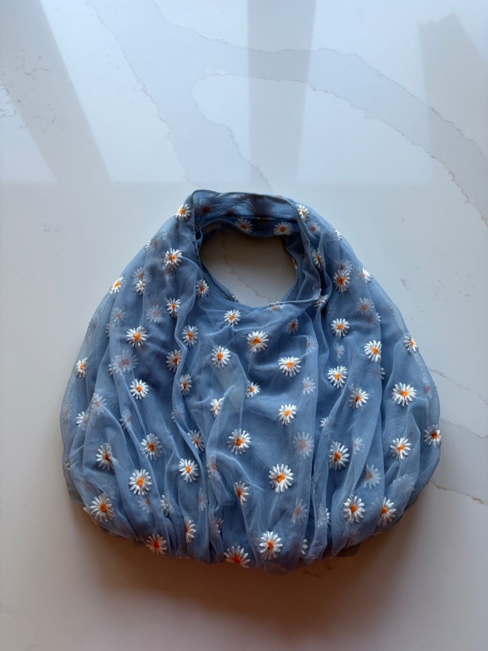 Zara Daisy Mesh Bag in light blue - Picture 2 of 5